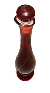 Avon Ruby Glass Decanter w/Stopper, "Somewhere" Cologne, Genie Bottle, Vintage - Picture 1 of 3