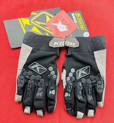 NUEVO Guantes de Motocicleta Klim Dakar 3D Acolchados/Negro/Gris/Talla Grande Foto 1 de 2