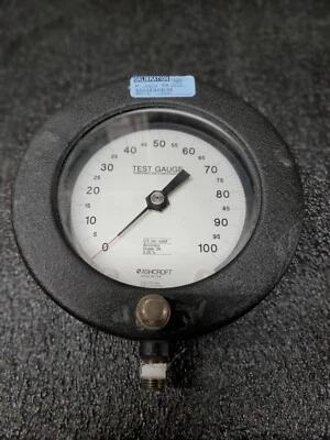 Ashcroft 1082 451082AS02L100 Test Pressure 6" Gauge 0-100 in PSI 0.25% Accuracy - Image 1 of 4