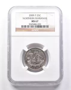 MS67 2009-P Washington Quarter Northern Marianas NGC *6152 - Picture 1 of 3