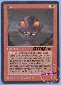 Atog Antiquities Mtg MISPRINT. Small X in upper left side of picture. SIGNED - Imagen 1 de 3