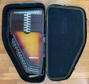 Vintage Chroma Harp Sunburst Design Wooden Instrument Chroma Harp Made in Korea - Picture 1 of 7