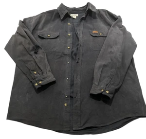 Vintage Carhartt Workwear Thick Cotton Blue Shirt Shacket Mens XL Distressed - Picture 1 of 9