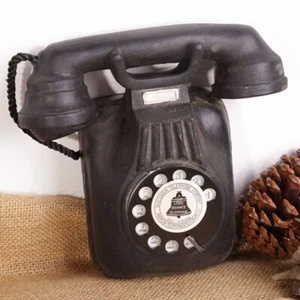 Antique Rotary Dial Wall-mounted Phone Model Vintage Call Resin Decoration - Picture 1 of 4