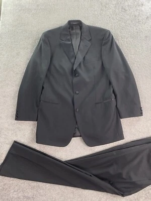 Hugo Boss Tuxedo 42 L Black Wool Designer Luxury Premium Jacket Pants Set 36x32 - Image 1 of 4