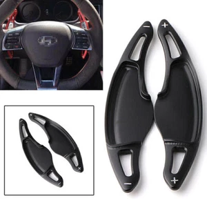 Schwarz Lenkrad Schaltwippen Schalthebel Verlängerung passend für Hyundai Sonata 9 - Bild 1 von 3