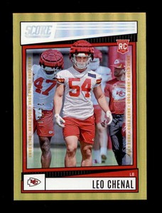 LEO CHENAL 2022 PANINI SCORE #354 CHIEFS ROOKIE GOLD ZONE PARALLEL #24/50 BD6517