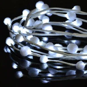 Lichterzweig Schneeflocke 48 LED kaltweiß Weihnachten Lichterkette Deko Leuchte - Bild 1 von 6