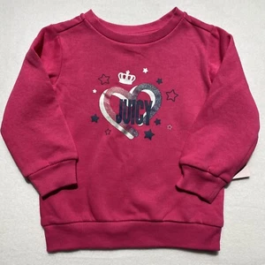 Juicy Couture Girls Sweatshirt Pink Long Sleeve Crew Neck Pullover Size 3T - Picture 1 of 5
