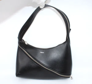 A4 Auth COPERNI Black Minimalist Diagonal ZIP Shoulder Bag $540 - Picture 1 of 5