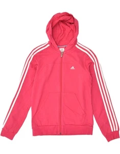 Felpa con cappuccio e zip ADIDAS bambina 13-14 anni rosa cotone AT90 - Foto 1 di 3