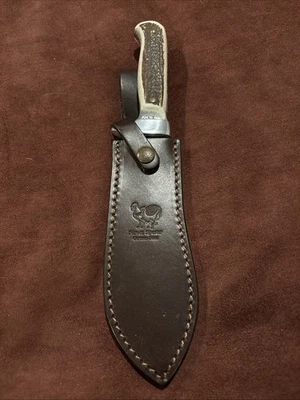 Exceptional Hen & Rooster HR 4902 German Stainless Fixed Blade Knife Sheath Stag - Image 1 of 4