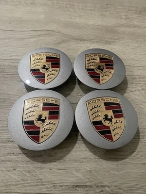 Tapas centrales Porsche Cayenne 911 Cayman 991 Panamera OEM de fábrica gris 76 mm Foto 1 de 4