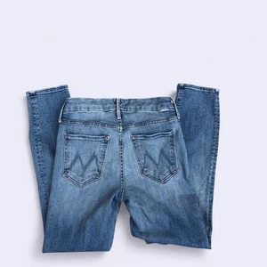 Pantalones de mezclilla elásticos Mother The Looker para mujer 27 azul lado de arroz y frijoles - Imagen 1 de 8