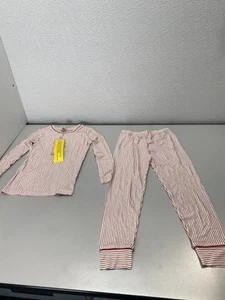 Eberjey Kids Printed TENCEL Modal Unisex Long PJ Set Size 6 Haute Red - Picture 1 of 12