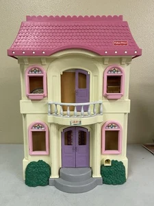 Vintage Fisher Price 1997 Loving Family Grande Dollhouse #4649 Pink Roof - Bild 1 von 10