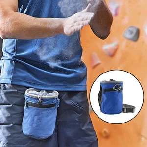 Chalk Bag for Rock Climbing - Drawstring Bucket Bag With Outdoor Waist Hanging - Picture 1 of 11