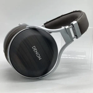 Denon AH-D5200 Over the Ear Headphones Zebra wood Brown USED - Picture 1 of 12