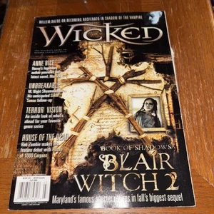Wicked Horror Magazine Fall 2000 Anne Rice Blair Witch Rob Zombie Buffy Vampire - Picture 1 of 6
