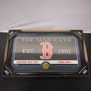 MLB Boston Red Sox "Man Cave" Panoramic Print w/ Minted Coin - Picture 1 of 4