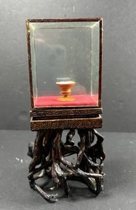 Chinese Asian Glass Display Case with Egg Stand 8” X 4” X 3” - Picture 1 of 6