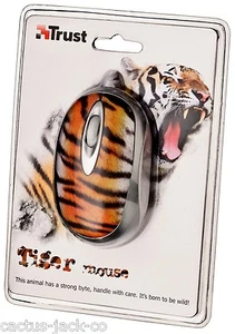 UNIQUE WILDLIFE TIGER OPTICAL USB MINI MOUSE, TRUST 16967 - Picture 1 of 1