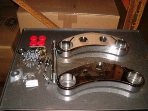 Chrome Custom 58mm Triple Trees for FL Softails-$299 - Picture 1 of 5