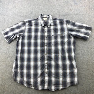 Beretta Shirt Mens 2XL Gray Blue Check Short Sleeve Casual Outdoors Button Up - Picture 1 of 9
