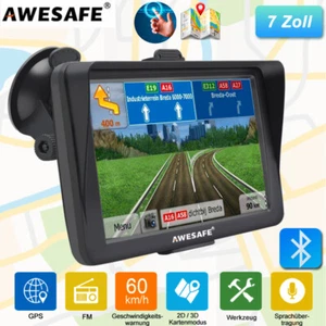 7“AWESAFE LKW PKW Navigationsgerät GPS Navi Navigation mit Bluetooth Europakarte - Bild 1 von 7