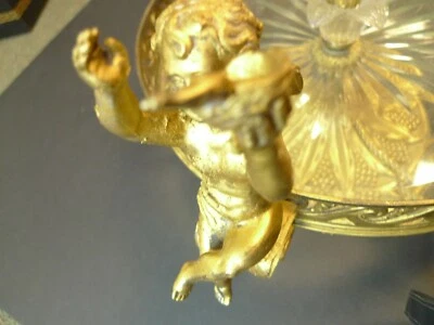 Antique centerpiece golden candlestick in the center - Image 1 of 4