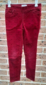Girls Size 6 COUNTRY ROAD DESIGNER red velour pants. VGC - Picture 1 of 5
