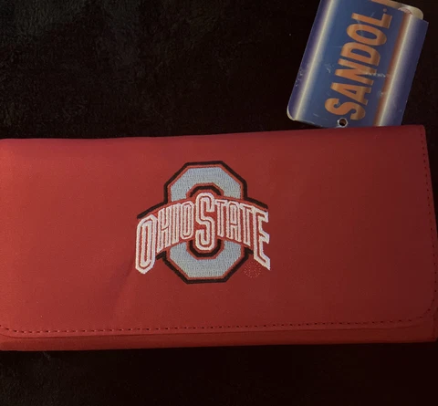 🔥 Ohio State Red Checkbook Holder/Wallet-Lots of Storage Spaces!🔥 Cover