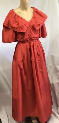 Dorothy Farbo Rojo Vestido Largo Noche Cóctel Vestido Formal Talla 4-6 Foto 1 de 4