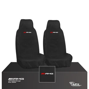 FOR MERCEDES CITAN A CLASS E CLASS AMG - PREMIUM FRONT CAR SEAT COVERS BLK PAIR - Picture 1 of 2
