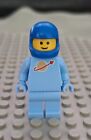 BRIGHT LIGHT BLUE CLASSIC LEGO SPACE Minifigure Genuine LEGO with Printed Logo