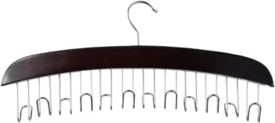 领带衣架多功能机架收纳带支架领带储物架棕色 — 第 1/4 张图片