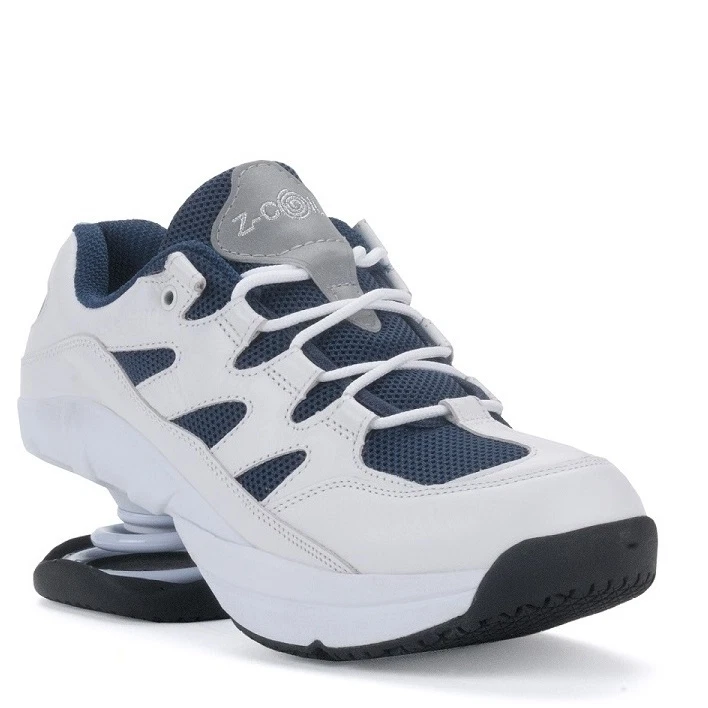 ZAPATO DE TRABAJO Z-COIL FREEDOM MUJER BLANCO Y AZUL MARINO CUERO Y MALLA PARA CAMINAR, CORRER TALLA 8 Foto 1 de 4