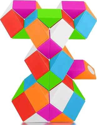KidsPark Schlange Zappelspielzeug - 48 Teile Magic Snake Cube Twisty Puzzle Lineal, Geschwindigkeit