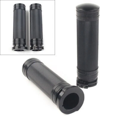 Handlebar Hand Grips For Harley Sportster Dyna Softail Touring Fatboy Black CNC - Изображение 1 из 4