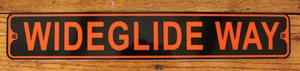 "Letrero de metal de calle Wideglide Way para Harley Davidson decoración de bar de motociclista 3""x18" - Imagen 1 de 1