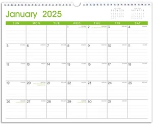 Calendar 2025: Large Monthly Wall for Planning & 2025, Green - Picture 1 of 6