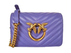 PINKO Mini Love Click Chevron Umhängetasche 100067 A0GK W25Q Lila Pervinca - Bild 1 von 6