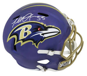 Terrell Suggs Signed Ravens FLASH Riddell Full Size Speed Replica Helmet -SS COA
