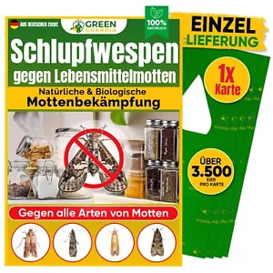 Schlupfwespen gegen Lebensmittelmotten 1 Karte x 1 Lieferung, Mottenfalle, Bio - Bild 1 von 8