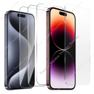 Wholesale Clear Tempered Glass Screen Protector For iPhone 15 Pro Max /15Plus/15 - Picture 1 of 15