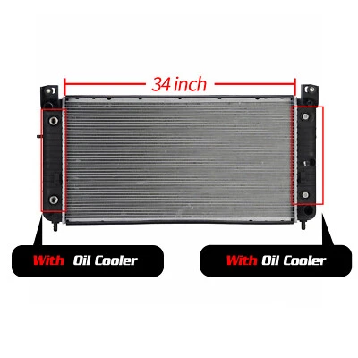 2370 34inch Radiator Fit for Silverado 1500 2500 Suburban Tahoe 4.8L 5.3L 6.0L - Image 1 of 4