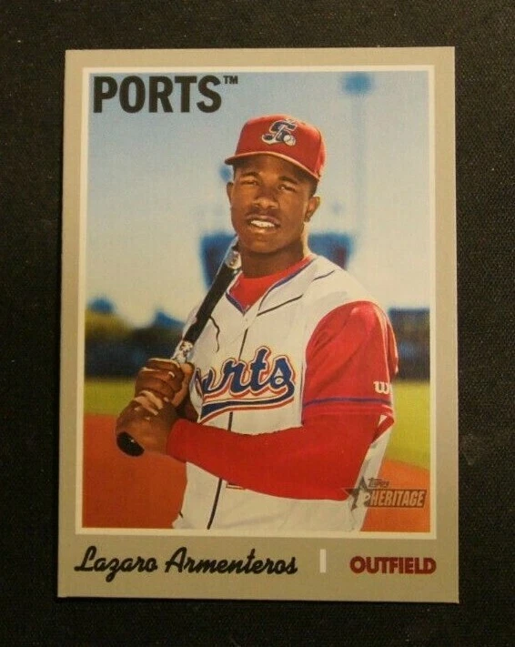 2019 Topps Heritage Minors, Stockton Ports - LAZARO ARMENTEROS - Cuba - Image 1 of 1