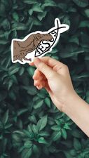 Dinosaur Eating Jesus Fish Evolution Science Vinyl Bumper Sticker