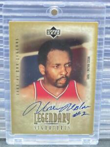 2000-01 Upper Deck NBA Legends Moses Malone Legendary Signatures Auto #MM