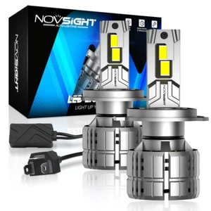 NOVSIGHT H4 HB2 9003 LED Headlight Bulbs High Low 200W Beam 6500K 40000LM Bright - Picture 1 of 11